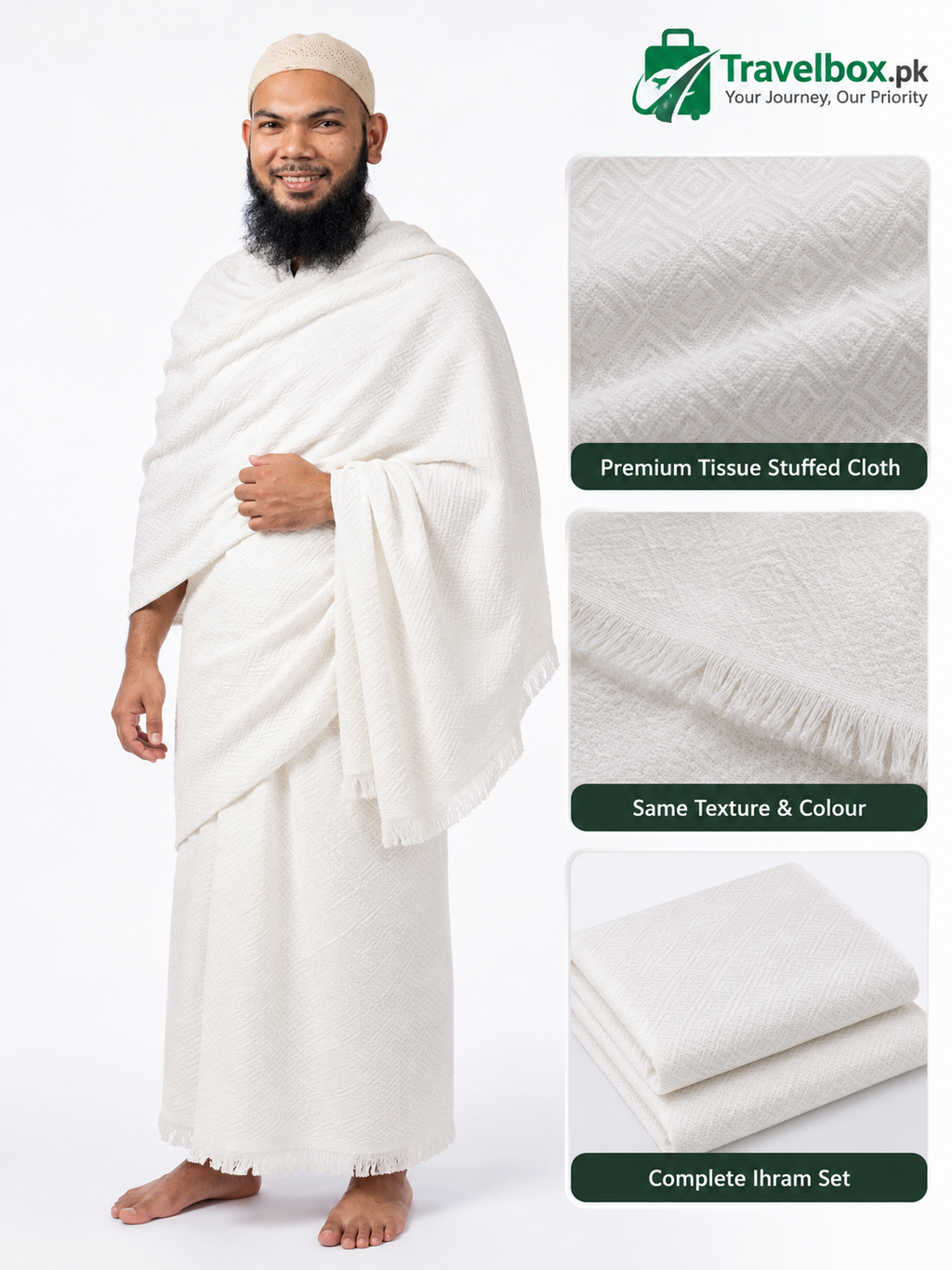 Ihram Crystal – Premium Tissue Ihram for Men for Hajj & Umrah